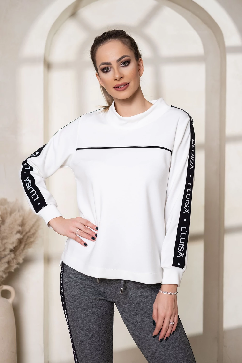 LUISA comfy szabadidő felső - Fehér