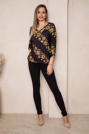 Phoebe tunika - ünnepi csillagok - sárga